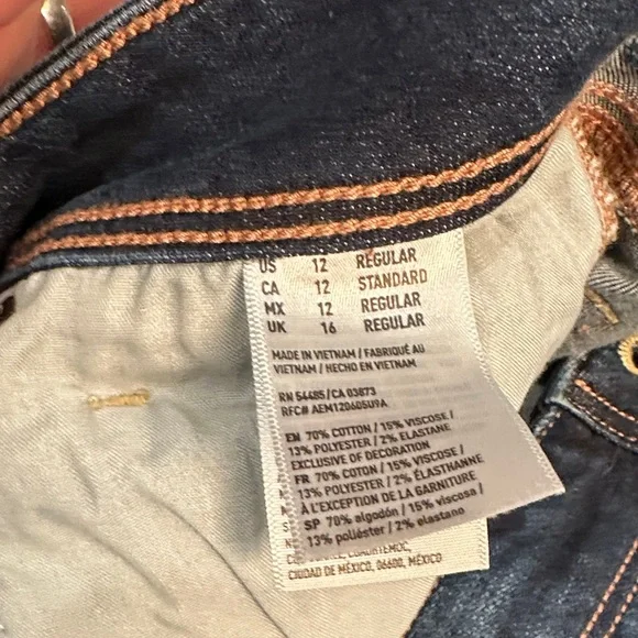 American Eagle Outfitters Women's Boot Cut Jeans - Dark Blue NWOT - Picture 4 of 5